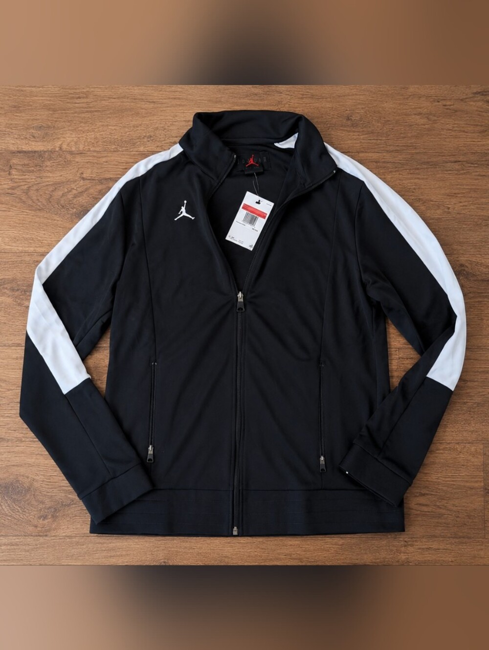 Jordan Mens Large Full Zip Training Jacket NWT Black Gray Athletic Men's Large